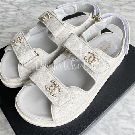 white chanel slippers|chanel sandals women 2021.